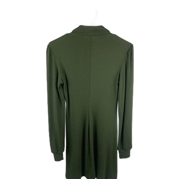 🍀Forever21 Dress Long Sleeve High Neck Green - Picture 2 of 6